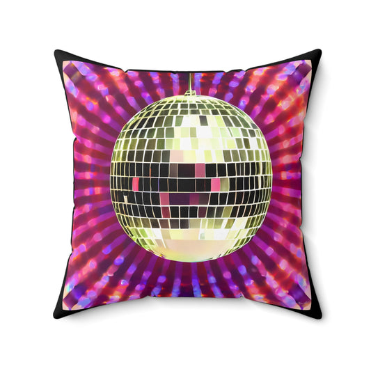 gold disco ball pillow, decorative pillow, living room pillow, bedroom pillow, throw pillow, pillows, decorative pillows, accent pillow