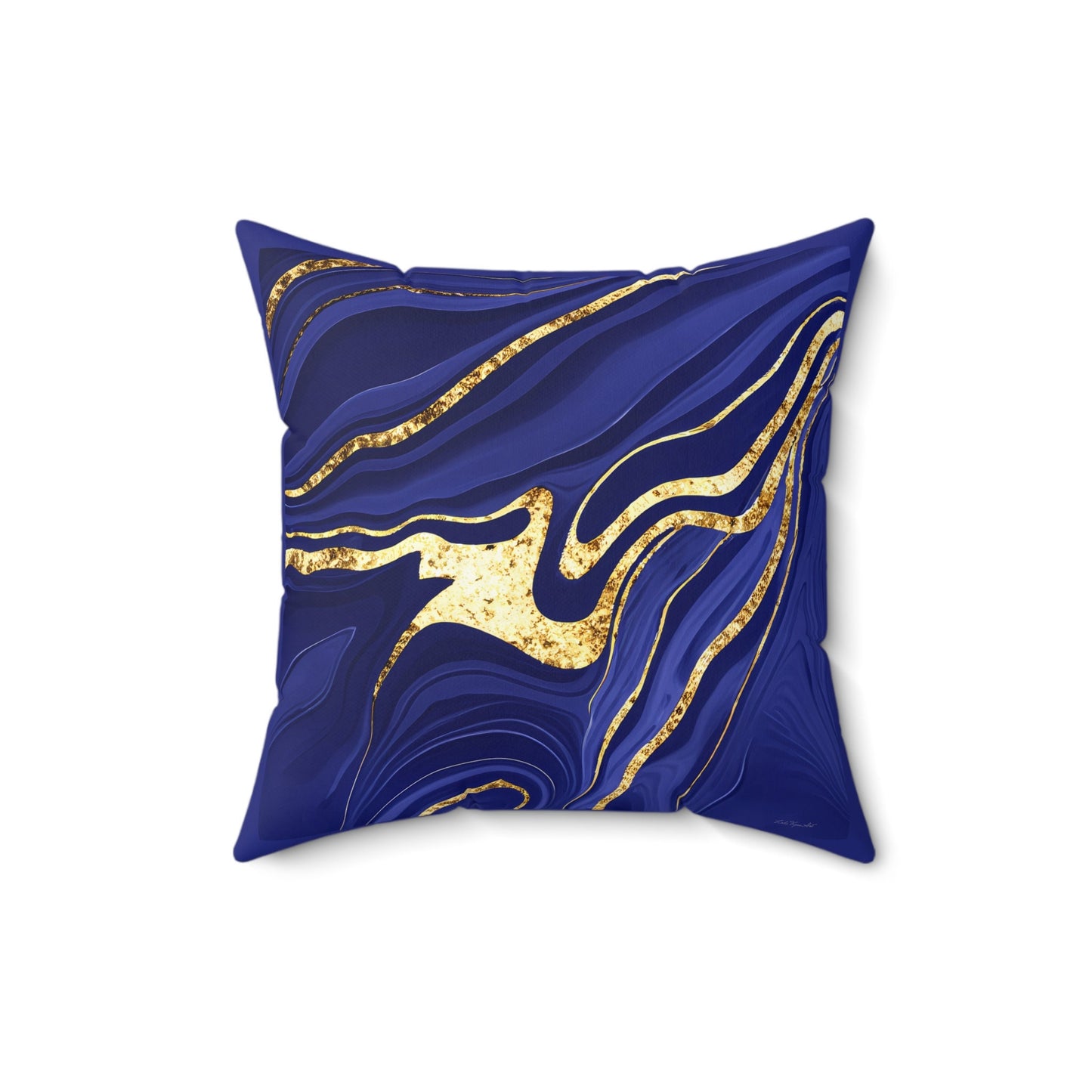 navy gold abstract throw pillow, decorative pillow, living room pillow, bedroom pillow, pillows, square, decorative pillows, accent pillow