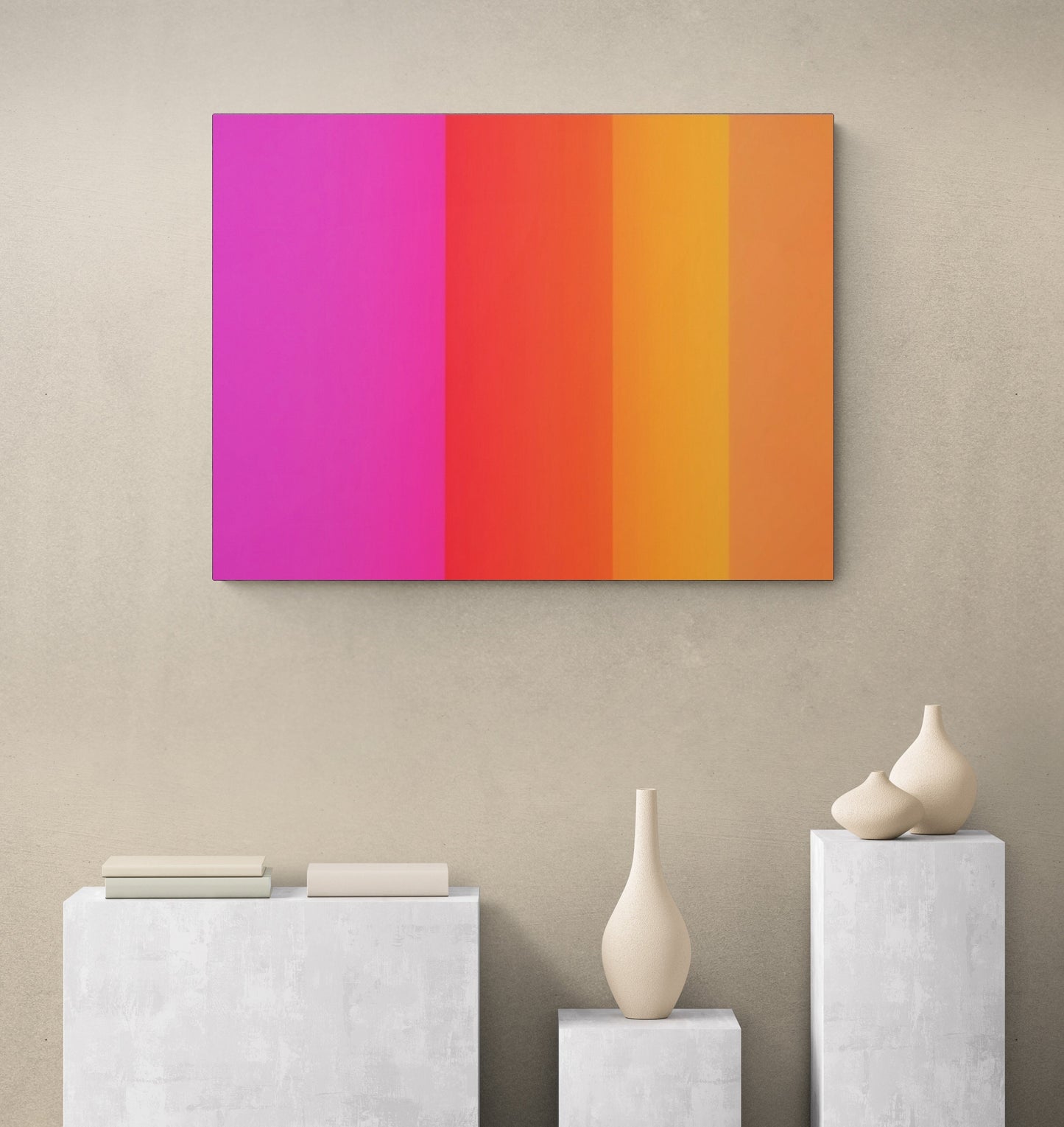 abstract pink orange prism, wall art, wall art canvas, wall art dcor, room wall dcor, unique art, contemporary art, modern wall art,