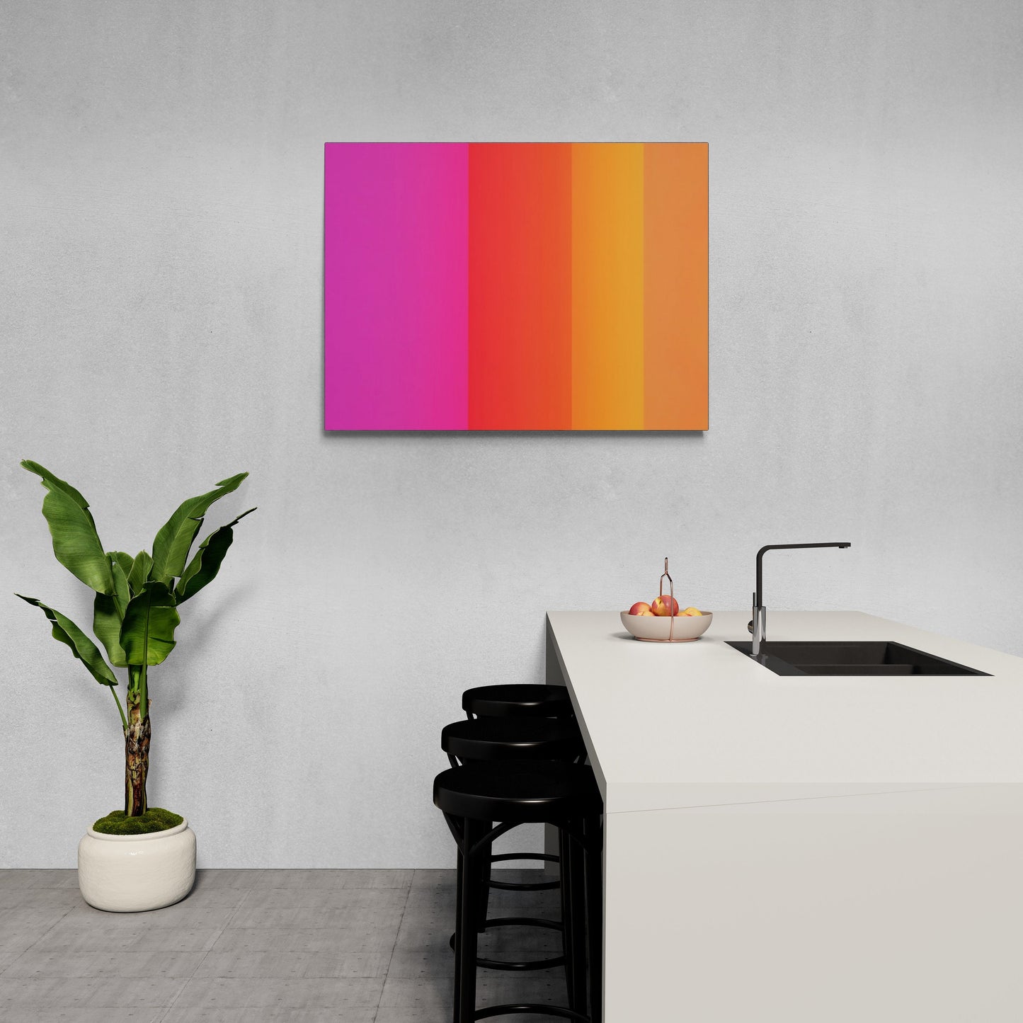 abstract pink orange prism, wall art, wall art canvas, wall art dcor, room wall dcor, unique art, contemporary art, modern wall art,