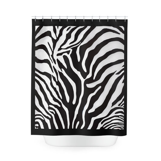 zebra print, animal print, shower curtain, home accessories, bathroom dcor, bathroom, home dcor, housewarming gift, shower room decor