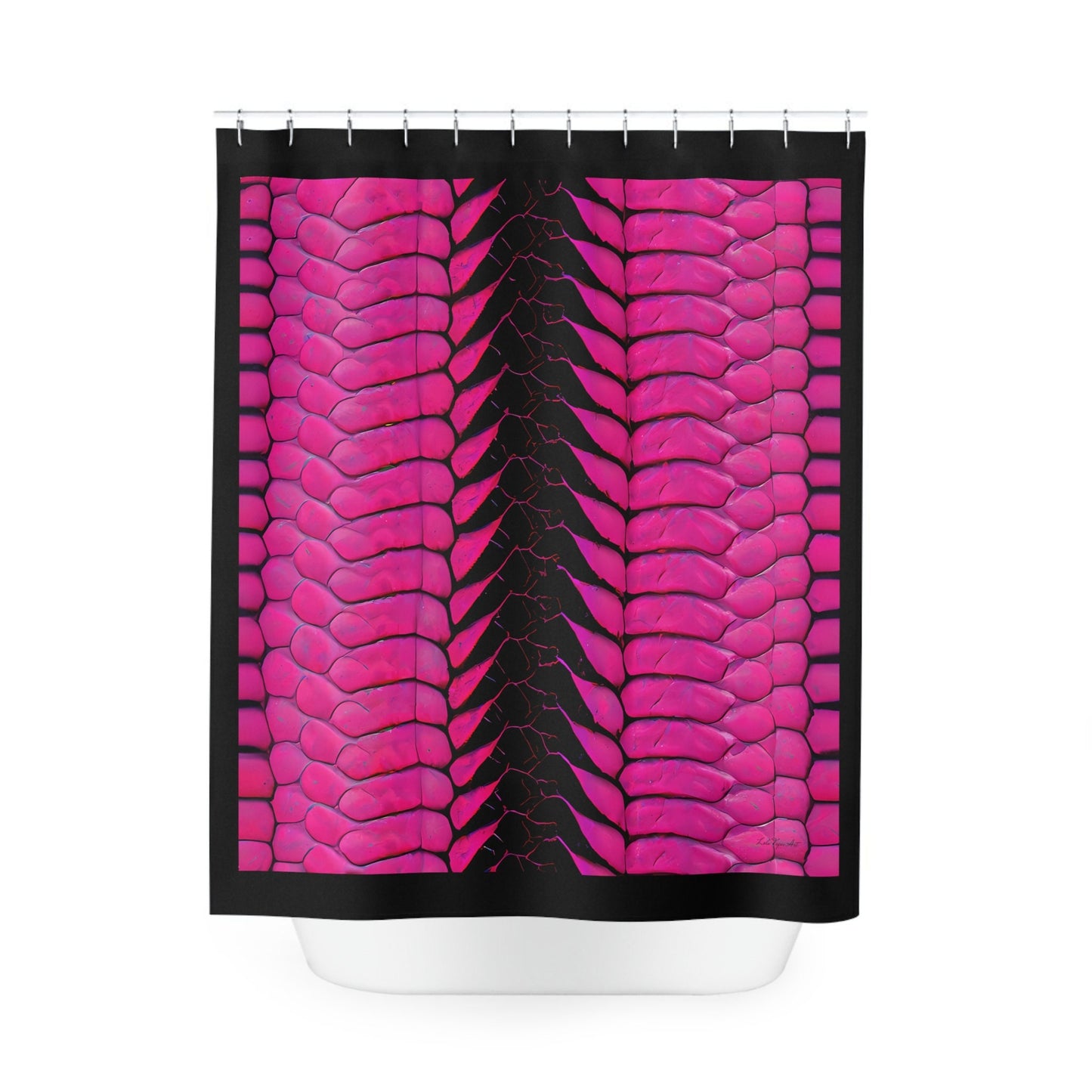 hot pink python skin print shower curtain, shower curtain, home accessories, bathroom dcor, bathroom, home dcor,  shower room decor - LOLA VEGAS ART