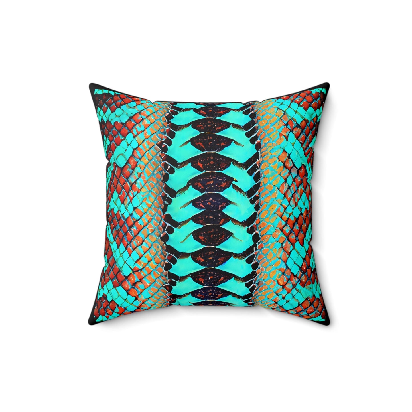 turquoise python snake print, decorative pillow, living room pillow, bedroom pillow, throw pillow, pillow, decorative pillows, accent pillow