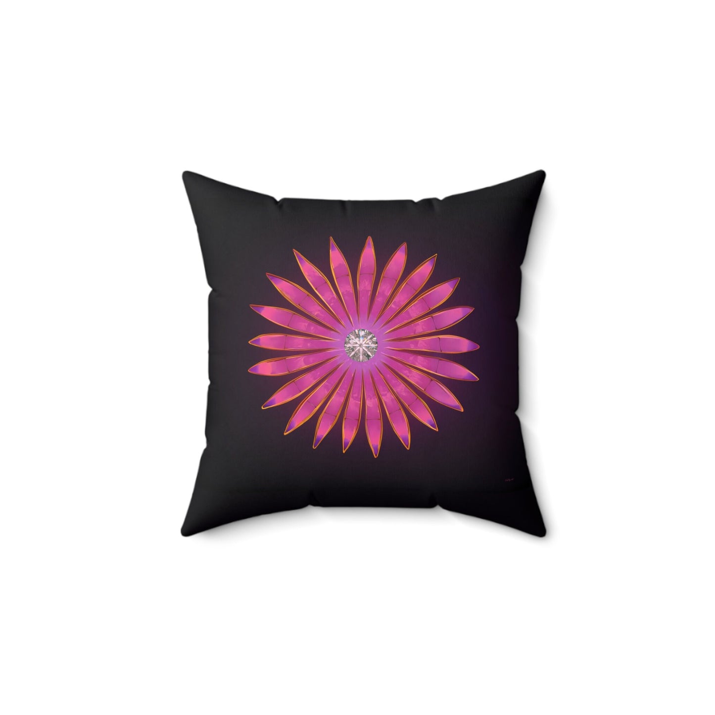 fuchsia diamond sunburst, decorative pillow, living room pillow, bedroom pillow, throw pillow, pillows, decorative pillows, accent pillow