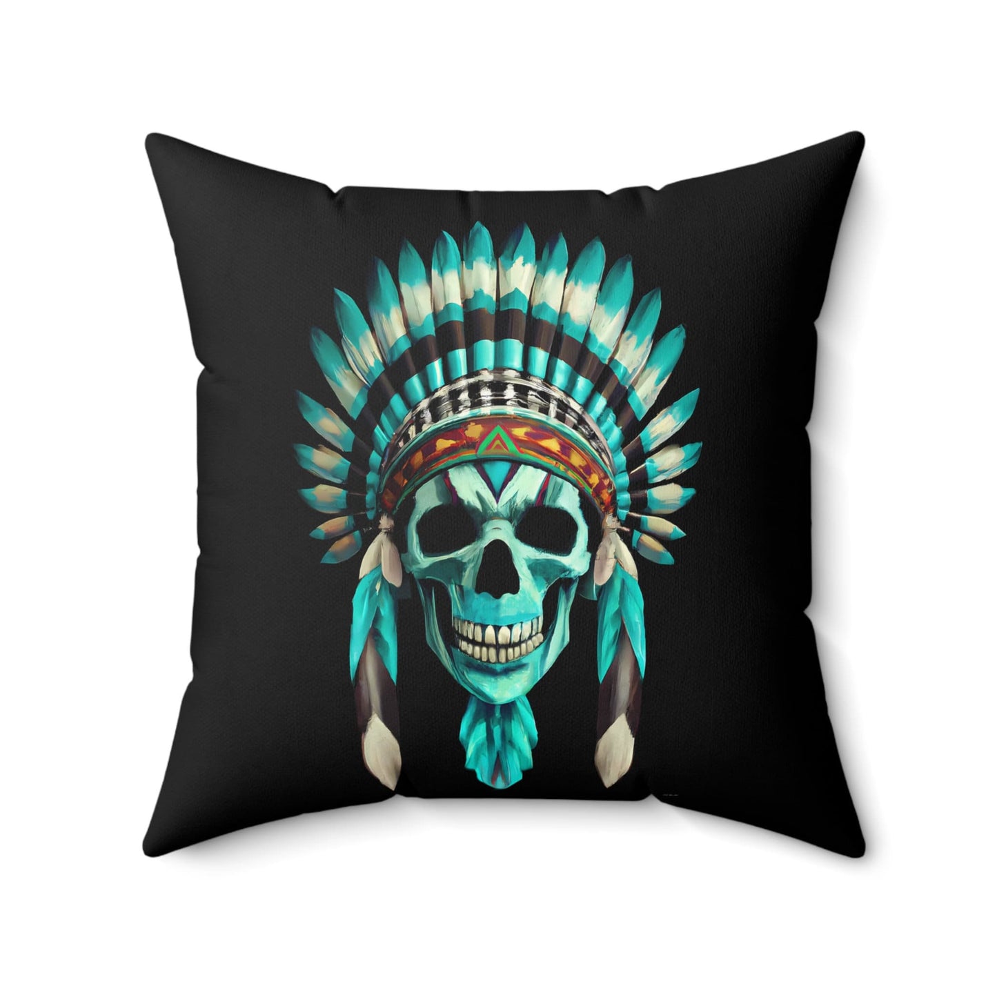 native american, skull, decorative pillow, living room pillow, bedroom pillow, throw pillow, pillows, decorative pillows, accent pillow