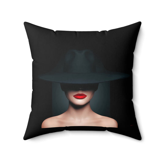 woman in hat, sexy,  decorative pillow, living room pillow, bedroom pillow, throw pillow, pillows, decorative pillows, accent pillow