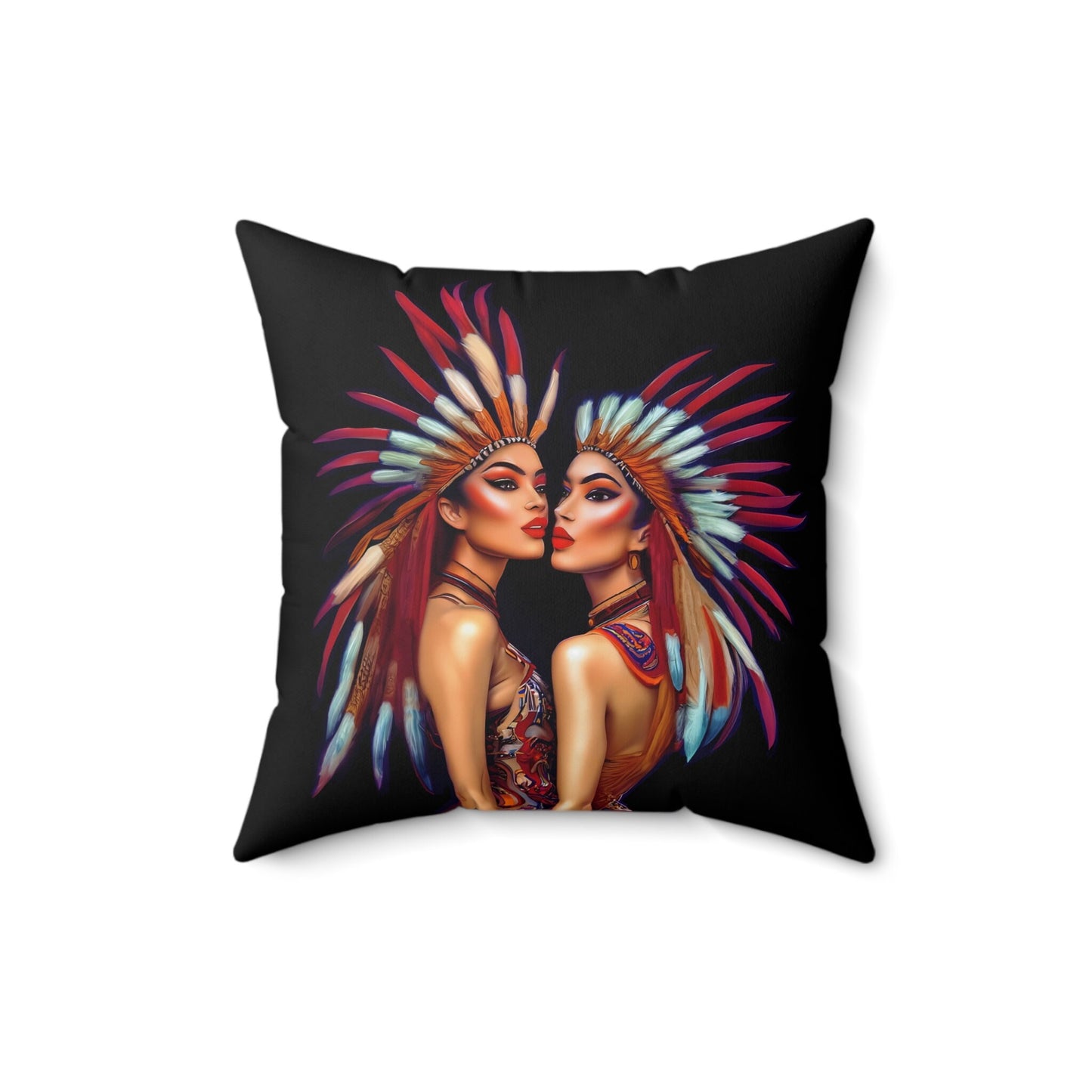 american indian women, decorative pillow, living room pillow, bedroom pillow, throw pillow, pillows, decorative pillows, accent pillow