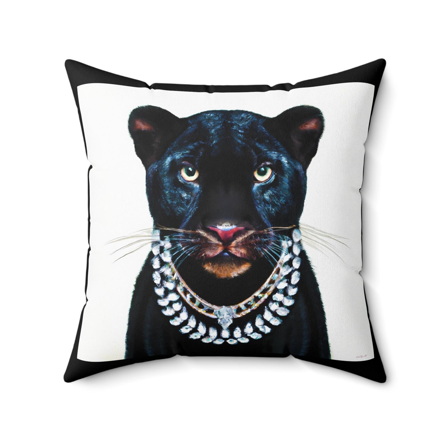 black panther, animal art, decorative pillow, living room pillow, bedroom pillow, throw pillow, pillows, decorative pillows, accent pillow