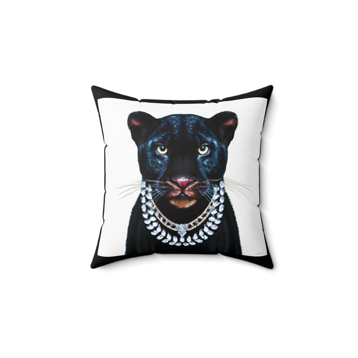 black panther, animal art, decorative pillow, living room pillow, bedroom pillow, throw pillow, pillows, decorative pillows, accent pillow