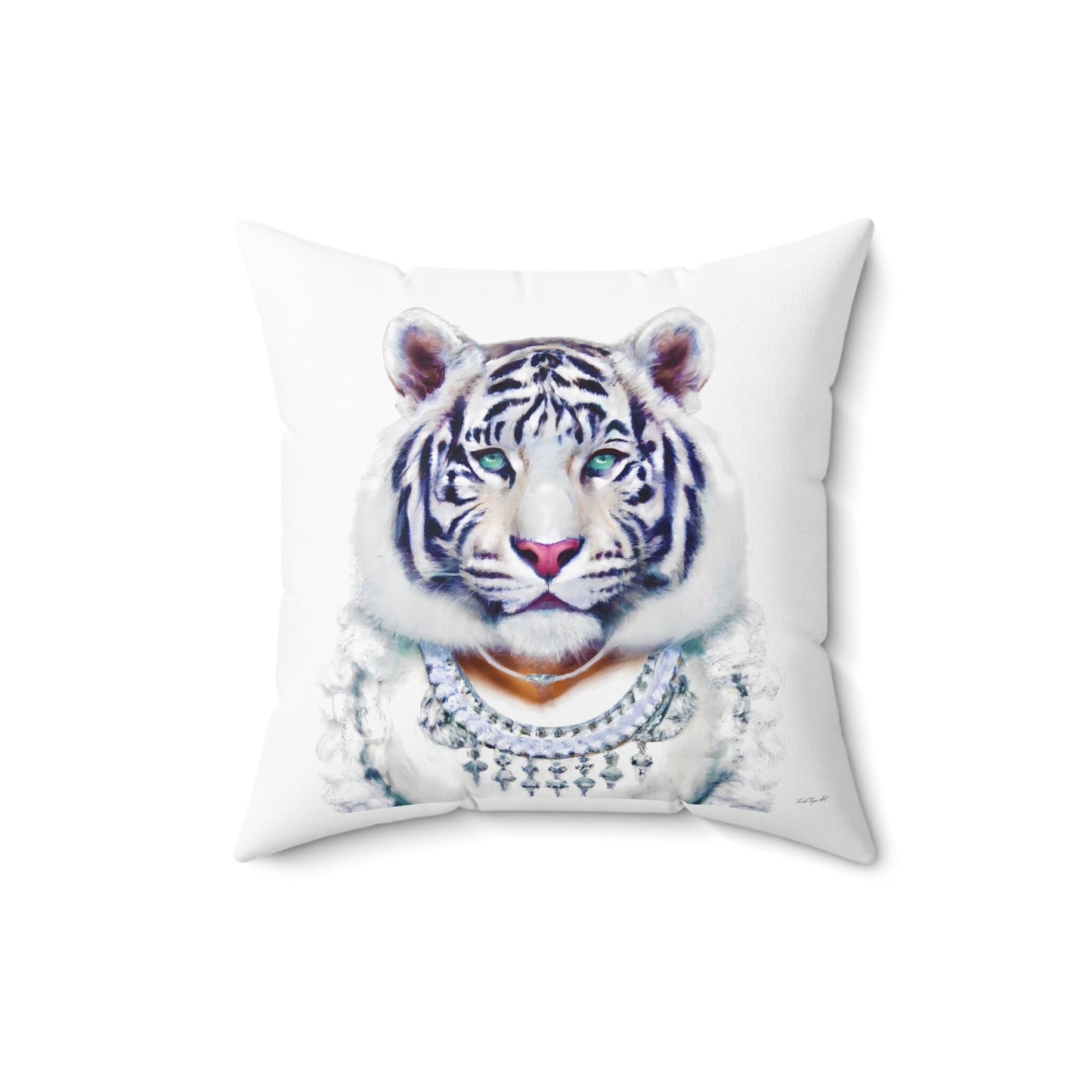 white tiger, big cat, decorative pillow, living room pillow, bedroom pillow, throw pillow, pillows, decorative pillows, accent pillow