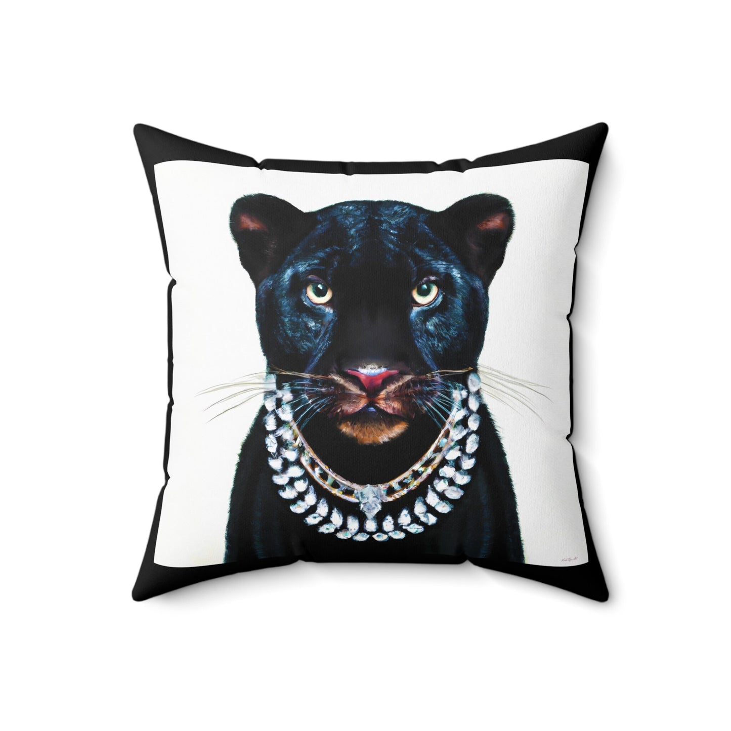 black panther, animal art, decorative pillow, living room pillow, bedroom pillow, throw pillow, pillows, decorative pillows, accent pillow