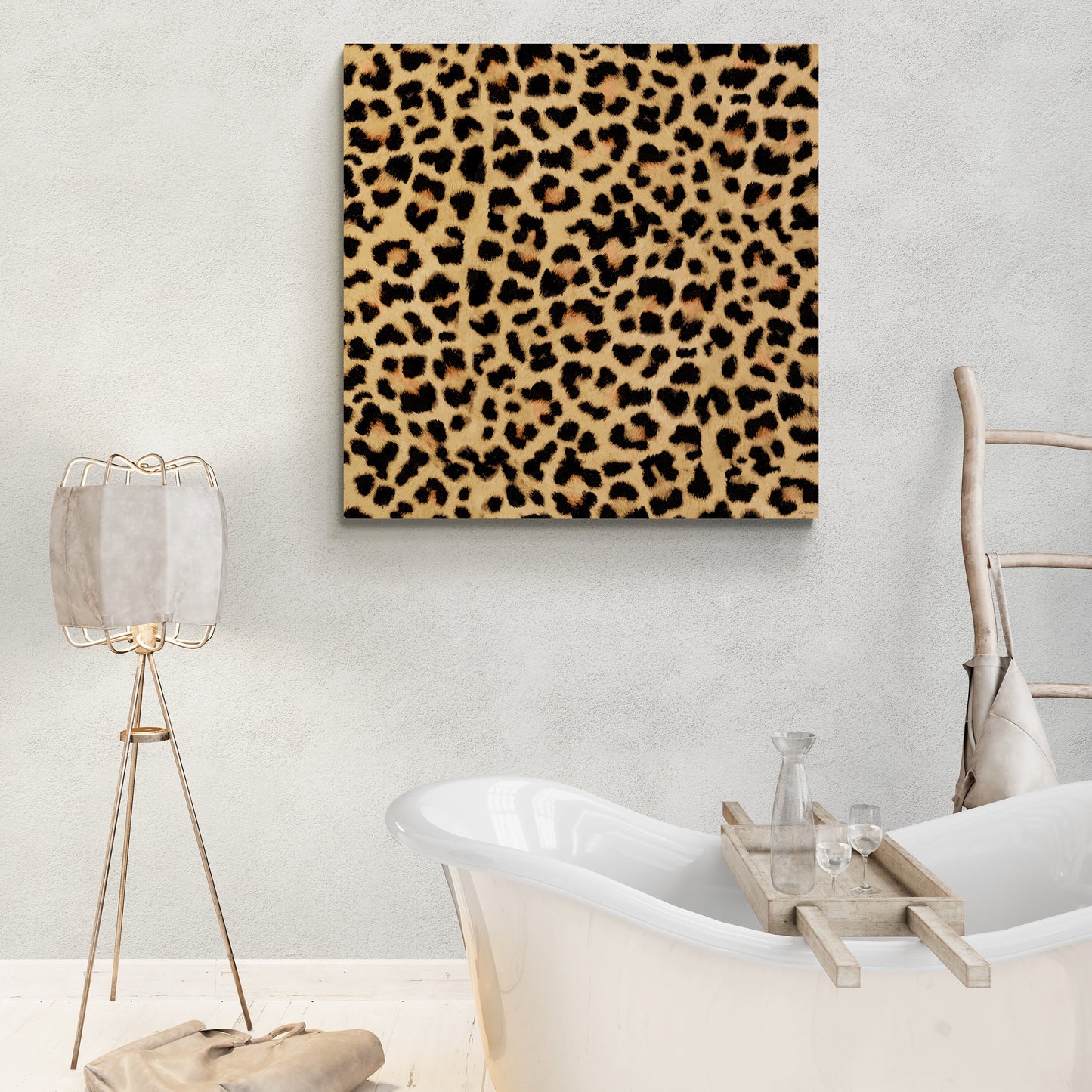 leopard print wall art canvas, wall art, wall art dcor, room wall dcor, unique art, big cat print, animal print, fashion wall art, glamo