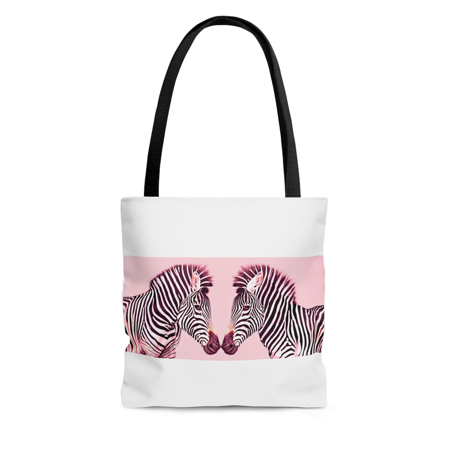 pink zebra's children's canvas tote bag, animal tote bag, kids tote bag, oversized bag, small tote bag, reusable bag, gifts for children - LOLA VEGAS ART