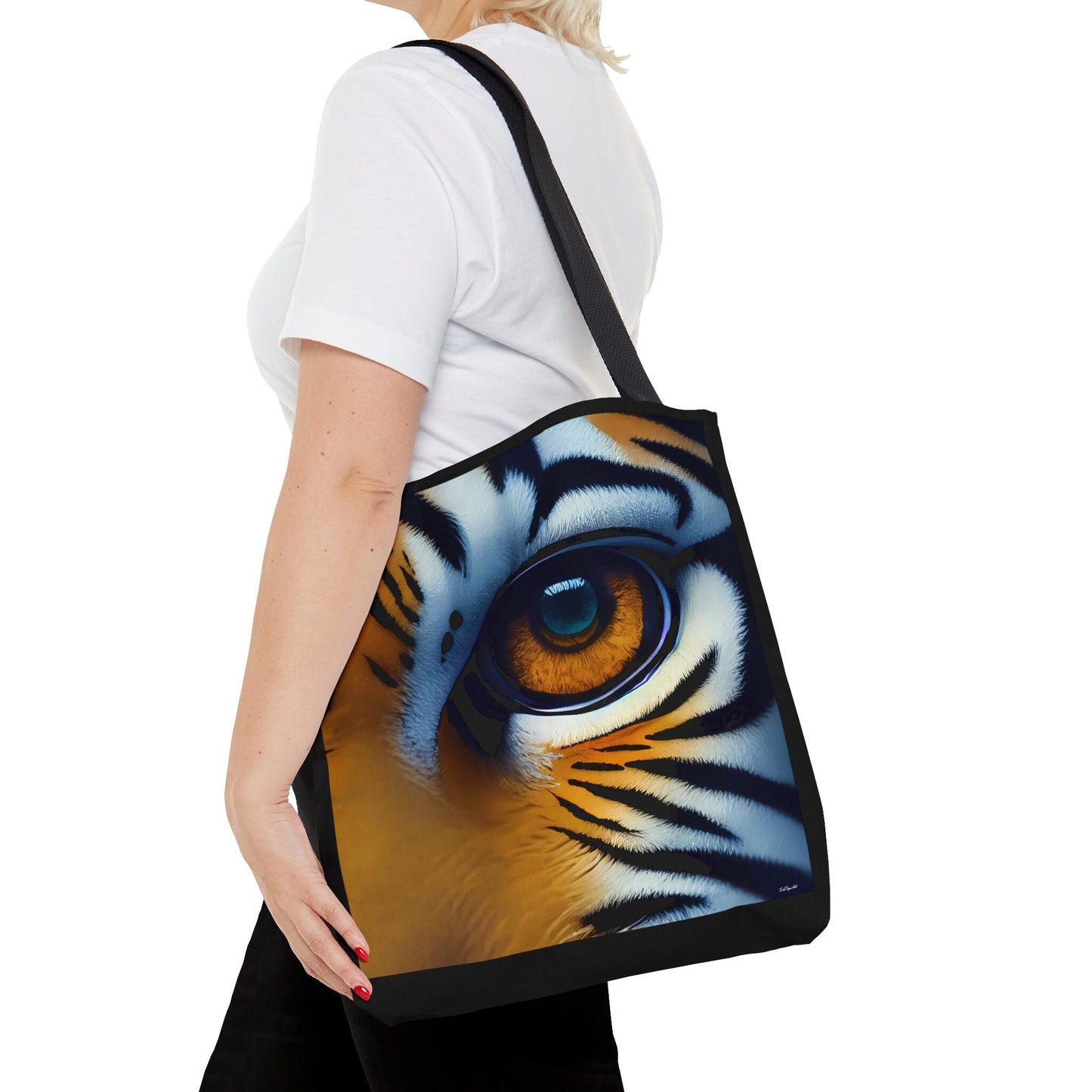 in the eye of the tiger canvas tote bag,