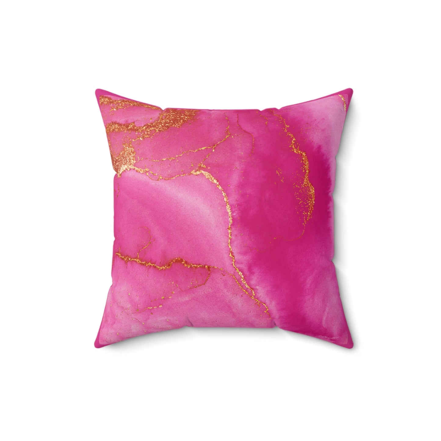 fuchsia gold abstract throw pillow, decorative pillow, living room pillow, bedroom pillow, pillows, square, decorative pillow, accent pillow