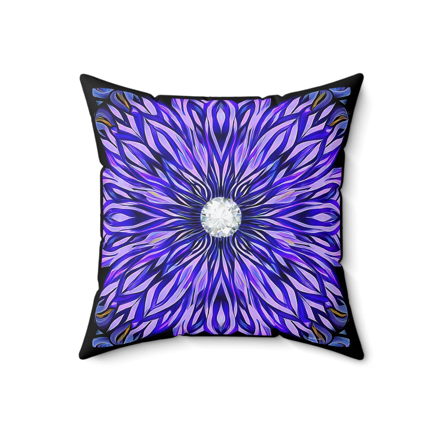 purple abstract sunburst square pillow, decorative pillow, living room pillow, bedroom pillow, throw pillow, pillows,  accent pillow