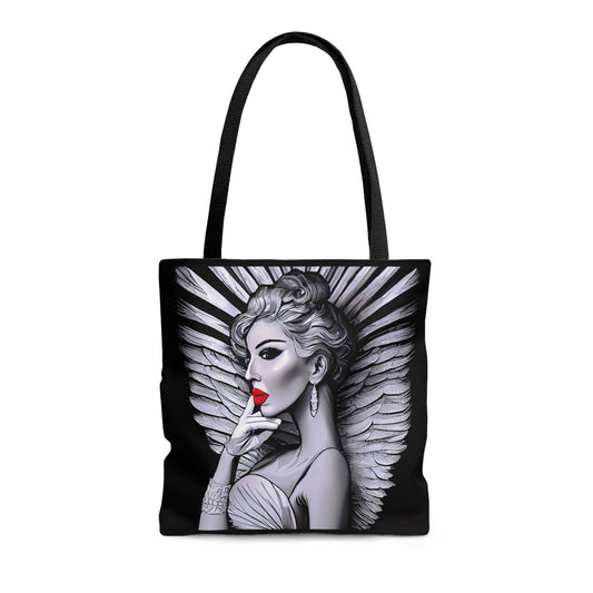 Art deco angel tote bag,canvas bag, tote bag, gifts for women, canvas shopper, oversized bag, reusable bag, shopping bag, tote bag for women