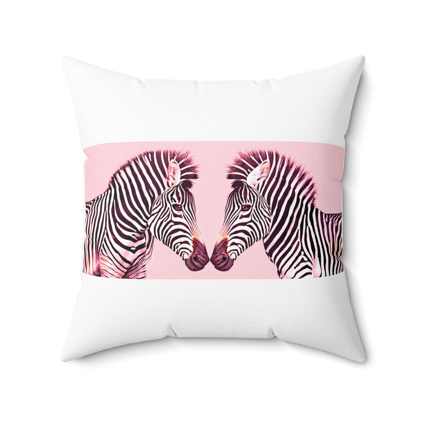 pink zebra square pillow, decorative pillow, living room pillow, bedroom pillow, throw pillow, pillows, decorative pillows, accent pillow