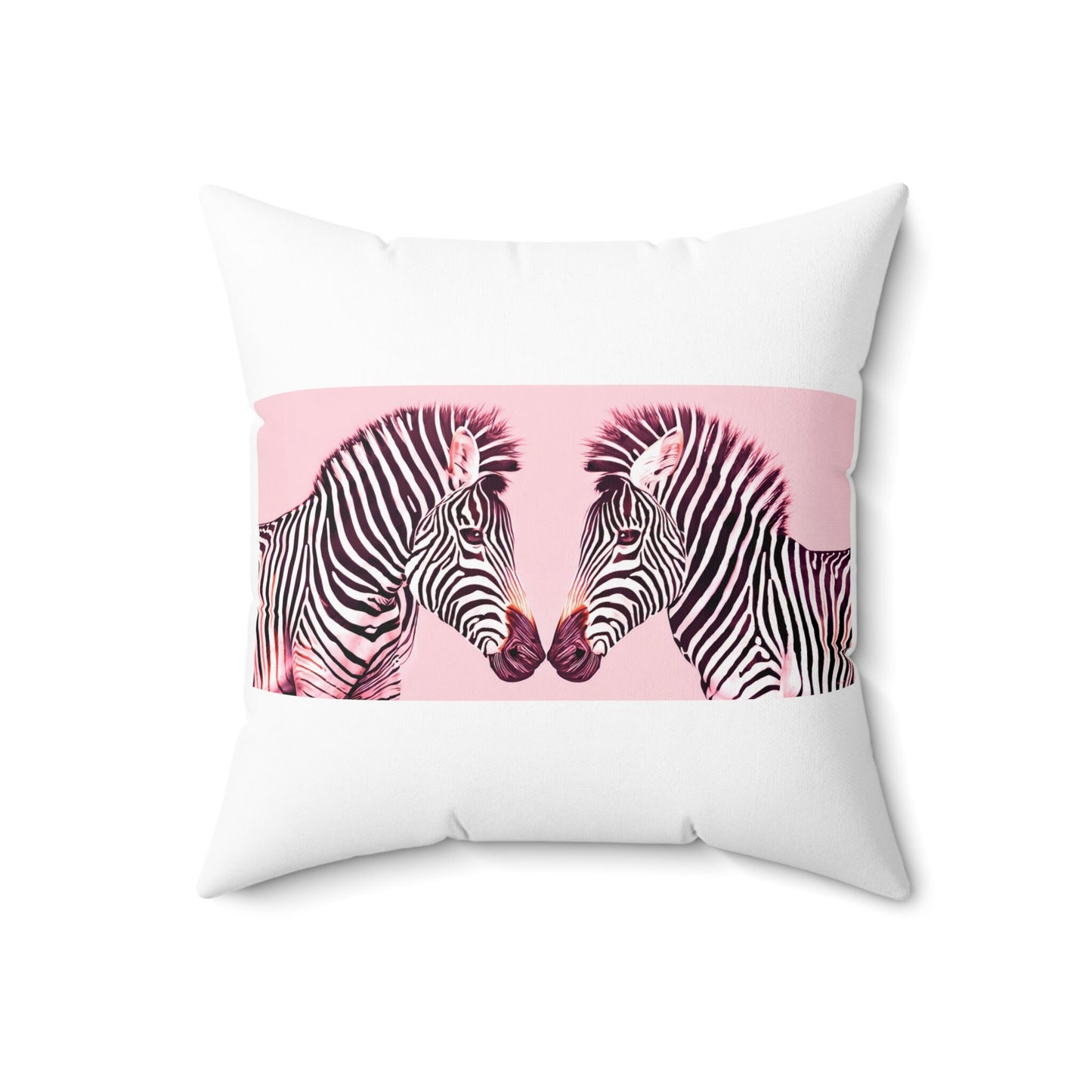 pink zebra square pillow, decorative pillow, living room pillow, bedroom pillow, throw pillow, pillows, decorative pillows, accent pillow