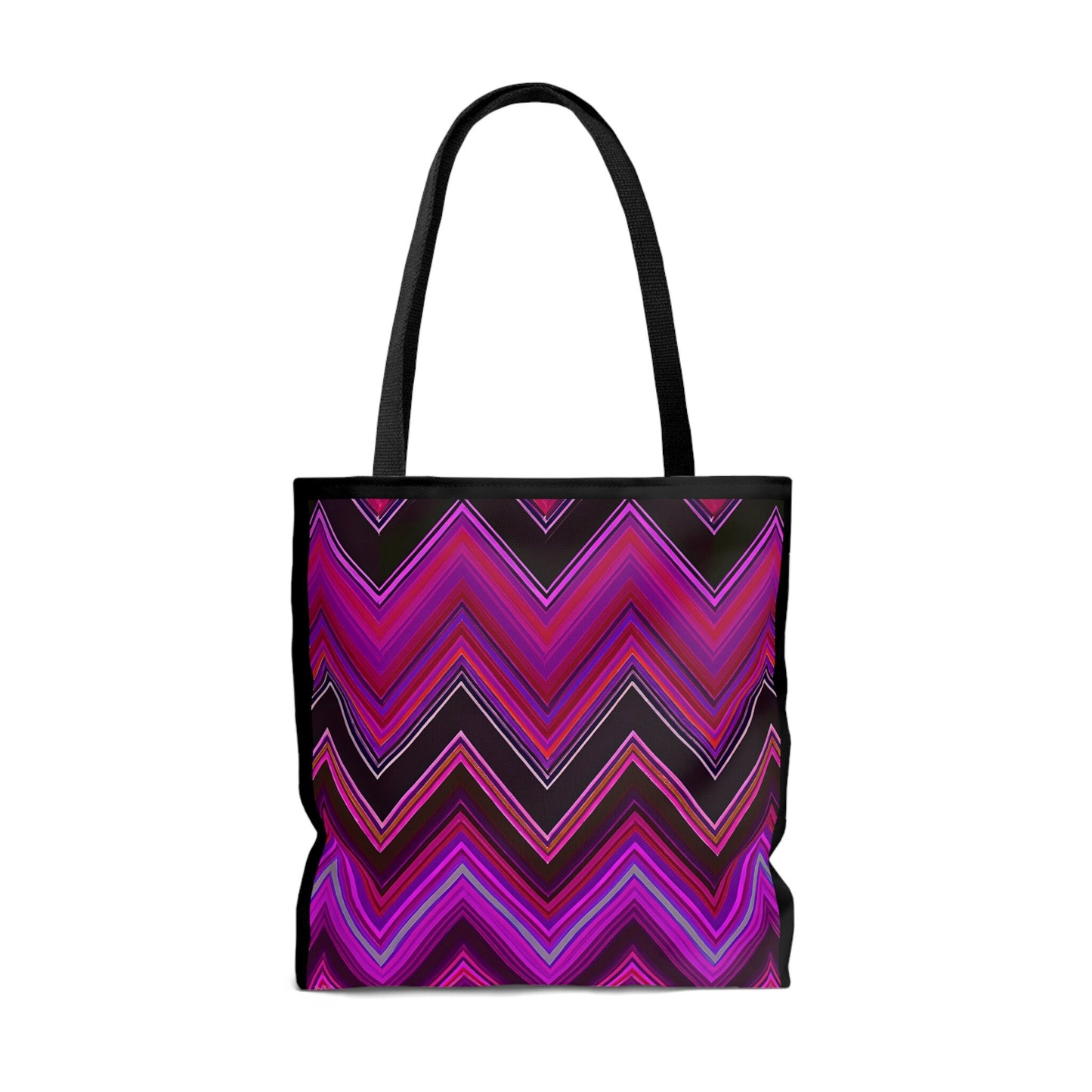 pink and black chevron canvas tote bag, gift for women, canvas shopper, oversized canvas bag, reusable bag, shopping bag, tote bag for women