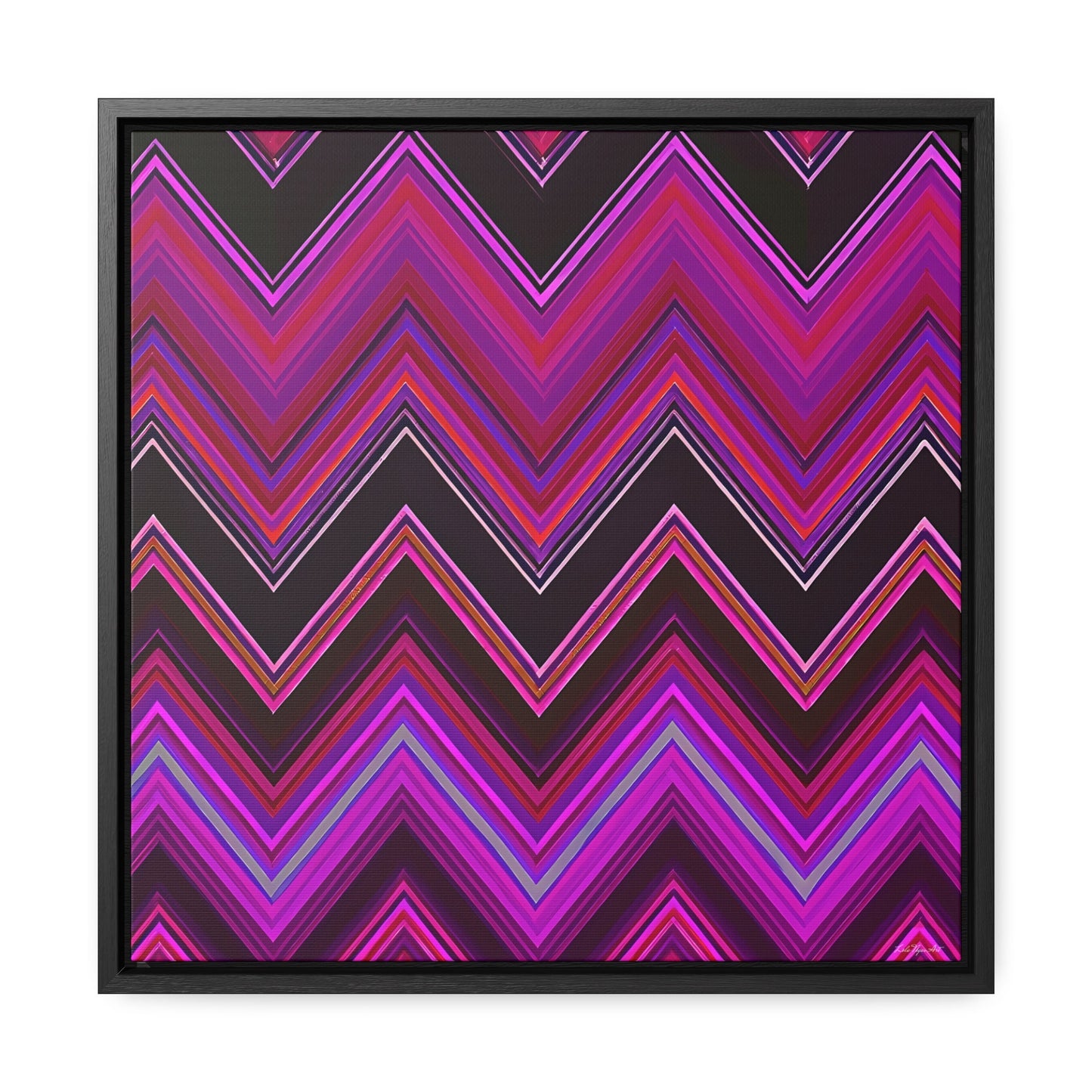 pink and black chevron framed canvas wall art, wall art with frame, wall art framed, wall art canvas with frame, wall art canvas framed,