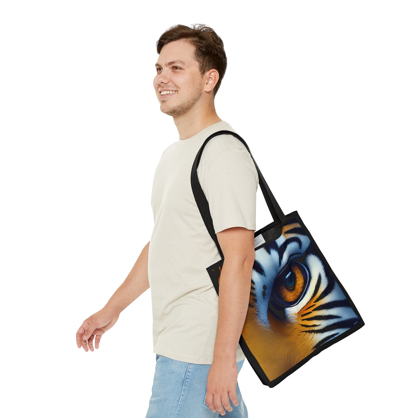 in the eye of the tiger canvas tote bag,