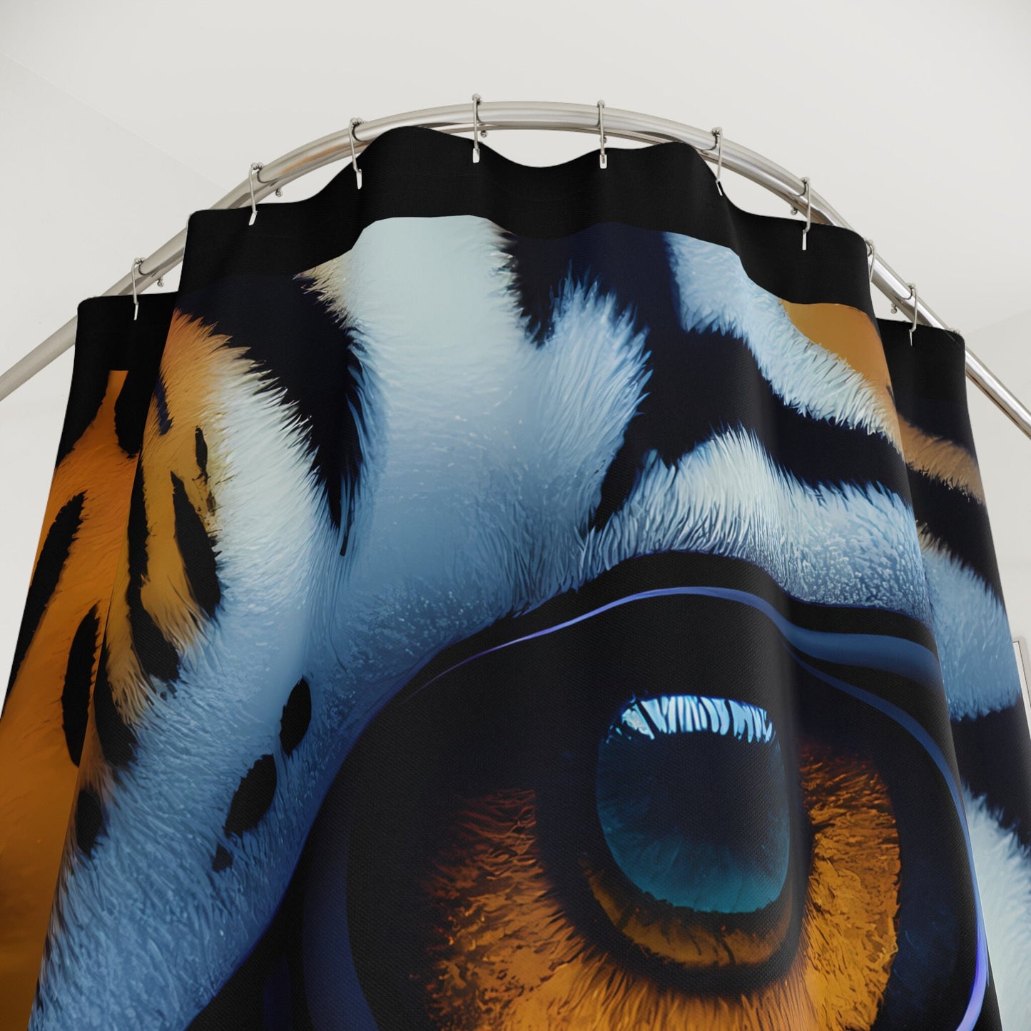 the eye of the tiger shower curtain, home accessories, bathroom dcor, bathroom, home dcor, housewarming gift, shower room decor, washroom