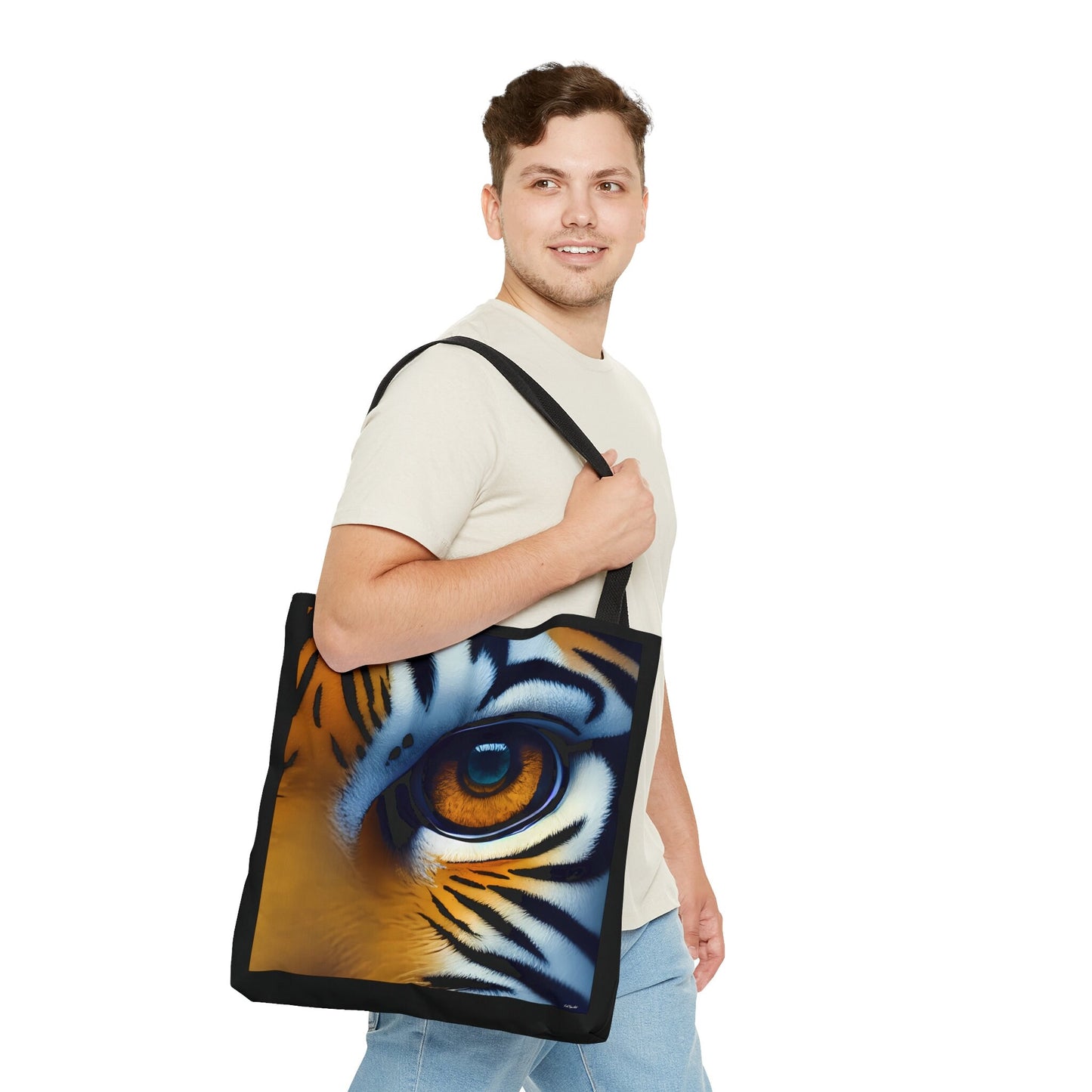 in the eye of the tiger canvas tote bag,