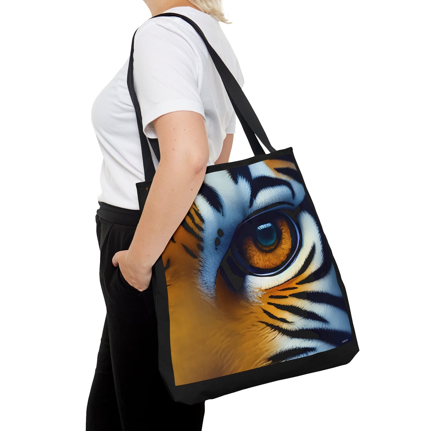 in the eye of the tiger canvas tote bag,