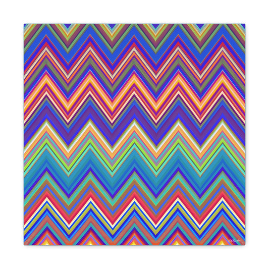 multicolor chevron pattern canvas wall art, wall art dcor, room wall dcor, unique art, contemporary wall art, wall art dcor, modern boho