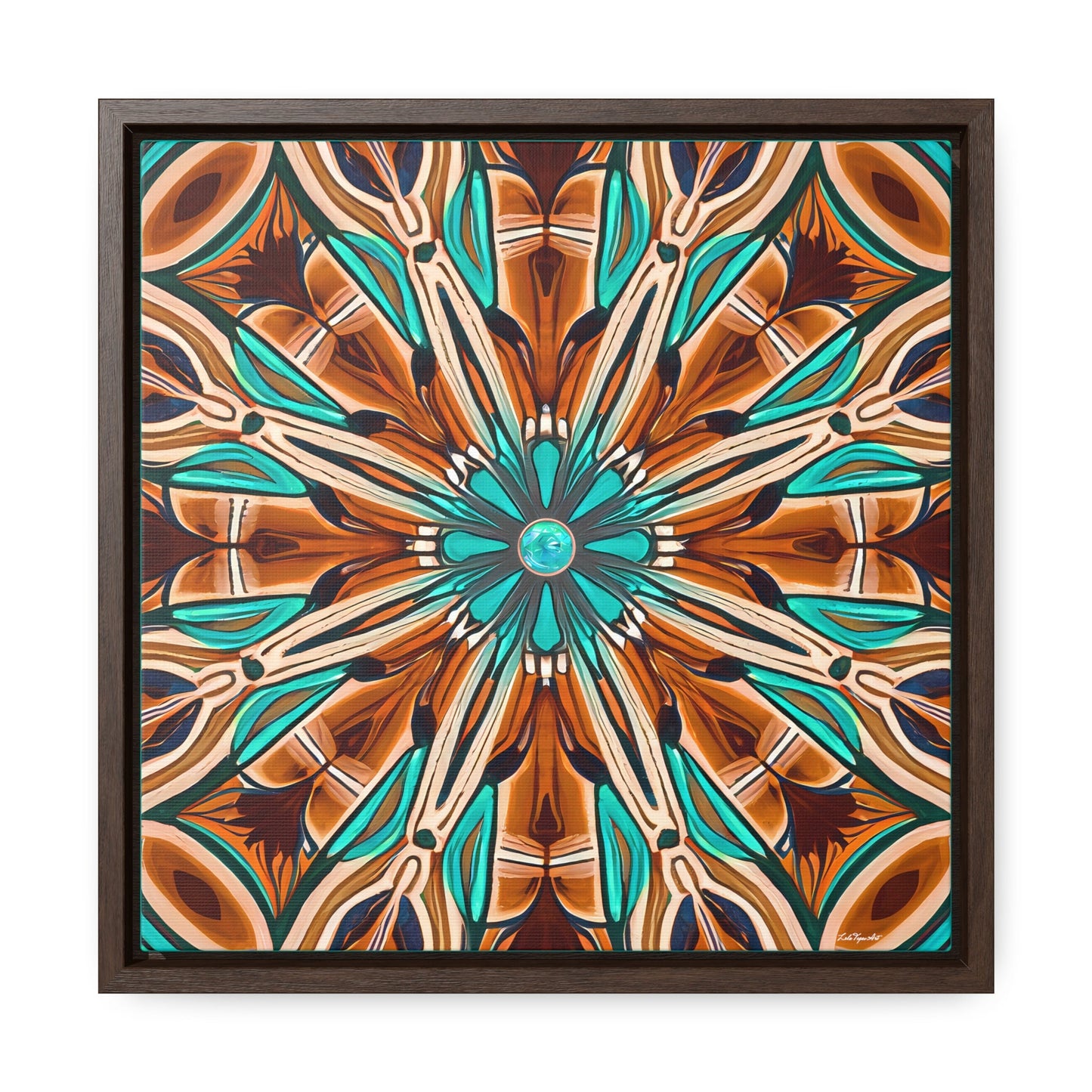 tan and turquoise southwestern native american framed canvas wall art, , wall art living room framed, wall art canvas framed, indian decor