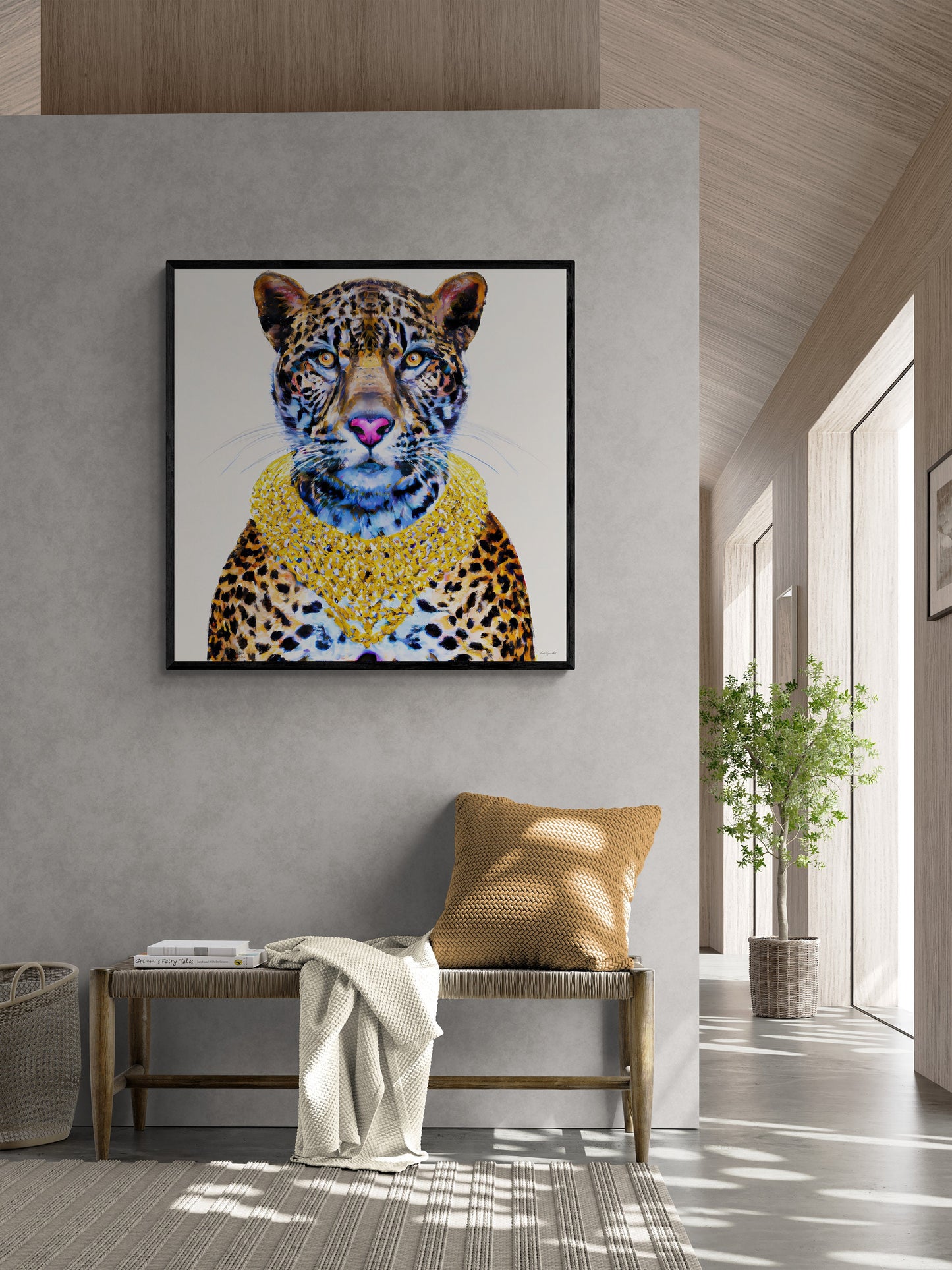 madame nala in gold leopard canvas framed wall art, wall art animals, wall art dcor, exotic animal art, big cat wall art, leopard decor