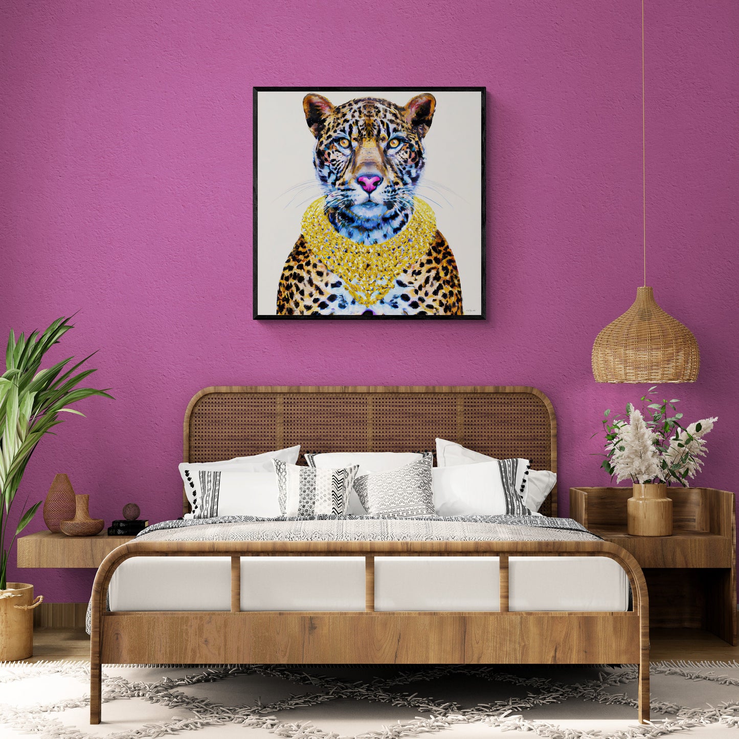 madame nala in gold leopard canvas framed wall art, wall art animals, wall art dcor, exotic animal art, big cat wall art, leopard decor