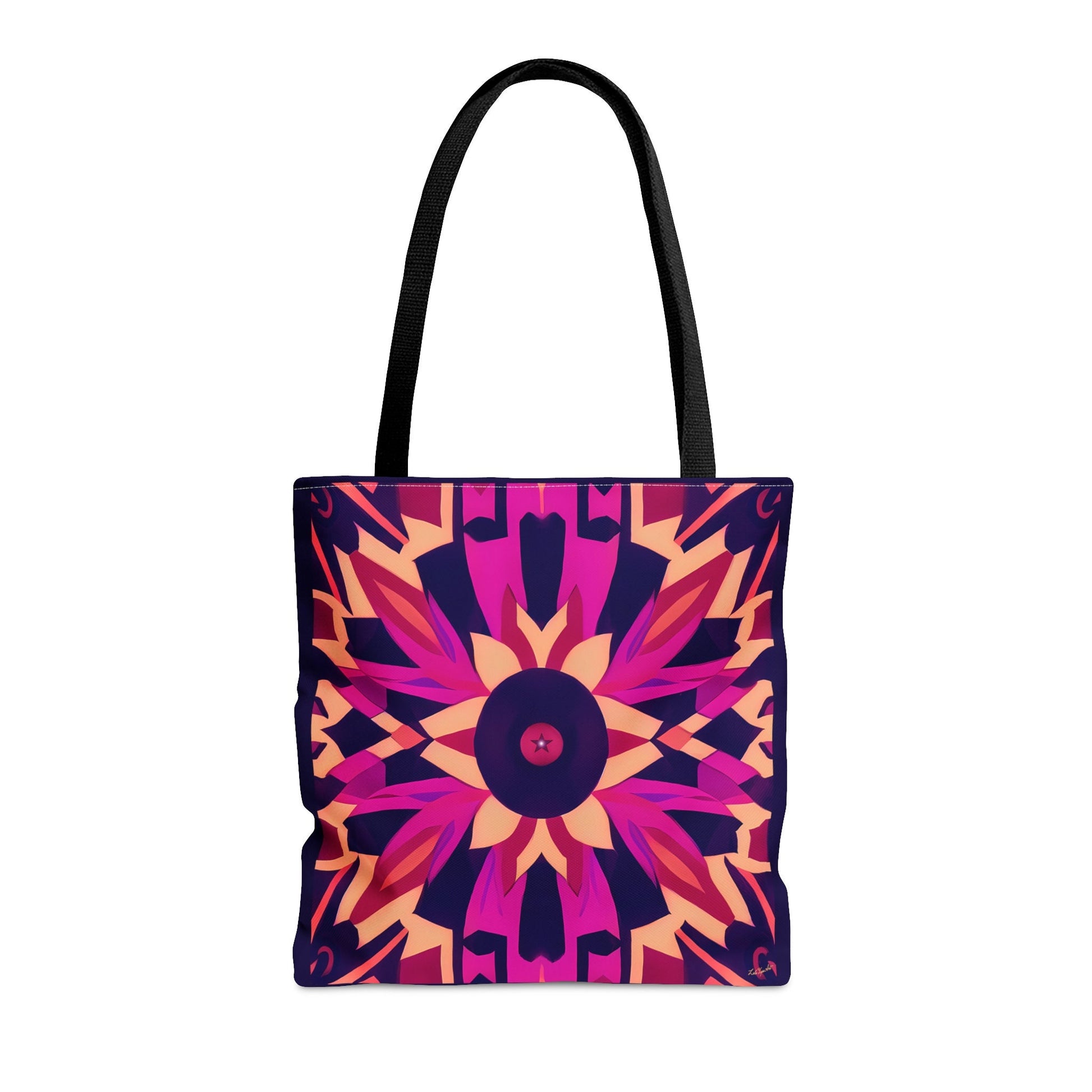 fuschia tribal abstract tote bag, gifts for women, canvas shopper, oversized canvas bag, reusable bag, shopping bag, tote bag for women - LOLA VEGAS ART