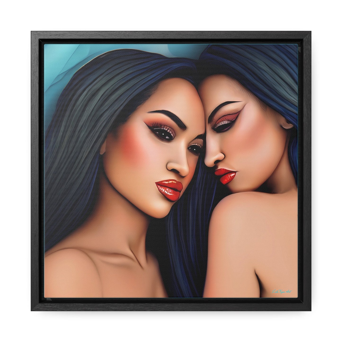bliss, asian women,framed canvas wall art,wall art decor, wall art woman, women all decor, romantic, beauty - LOLA VEGAS ART