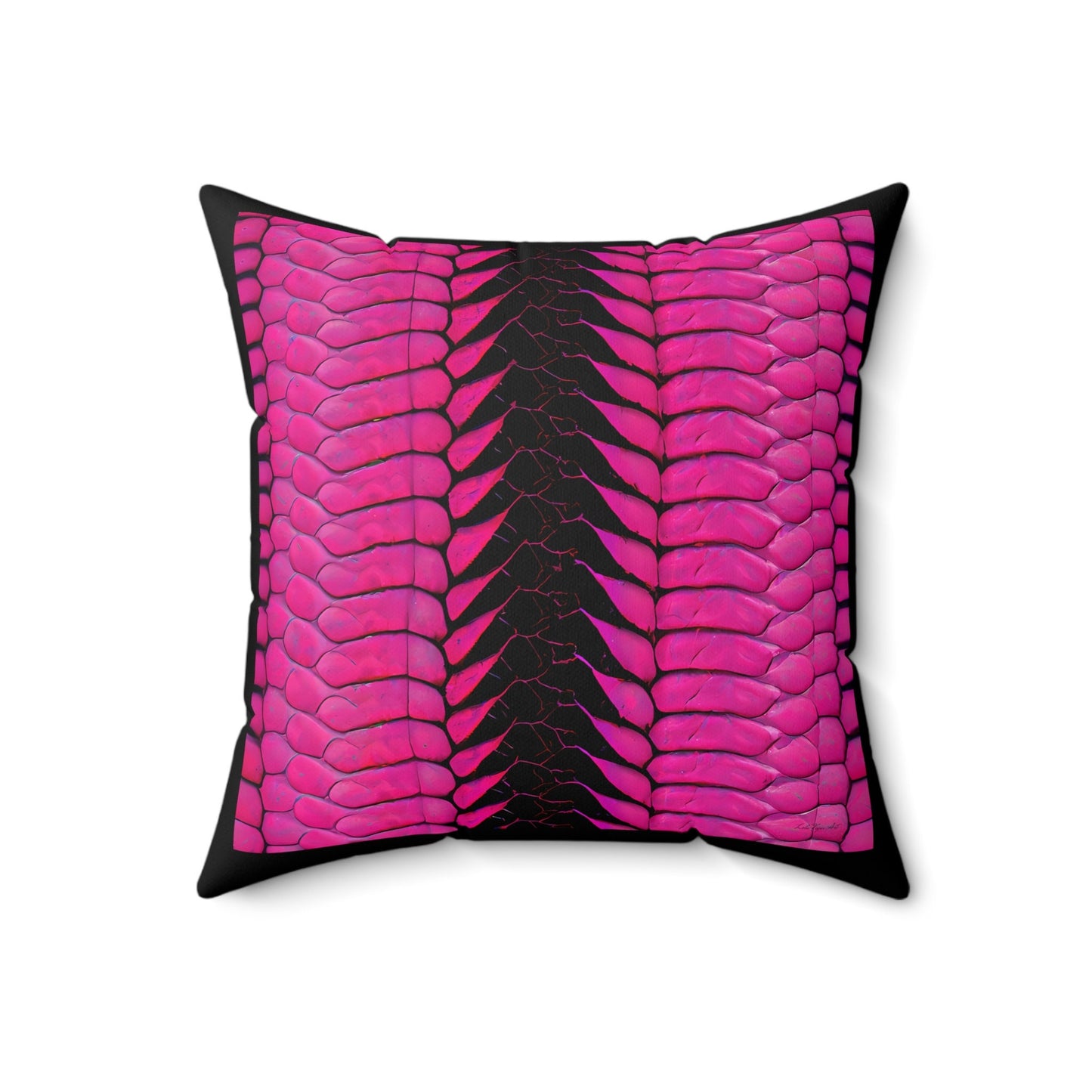 hot pink python snake skin print pillow, decorative pillow, living room pillow, bedroom pillow, throw pillow, pillows, accent pillow