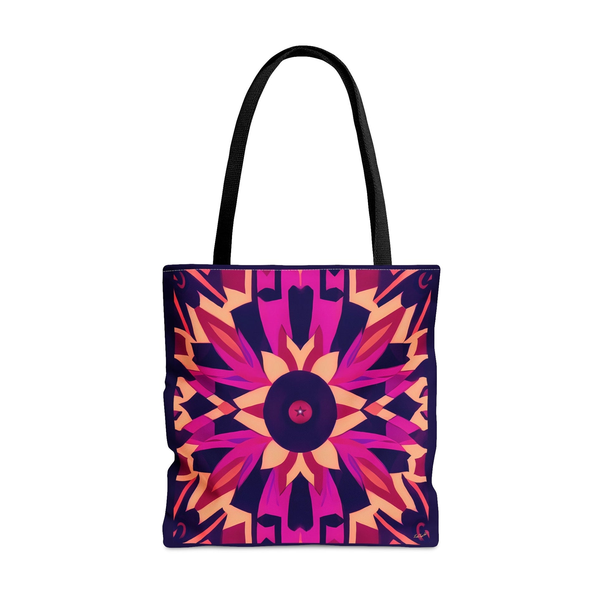fuschia tribal abstract tote bag, gifts for women, canvas shopper, oversized canvas bag, reusable bag, shopping bag, tote bag for women - LOLA VEGAS ART